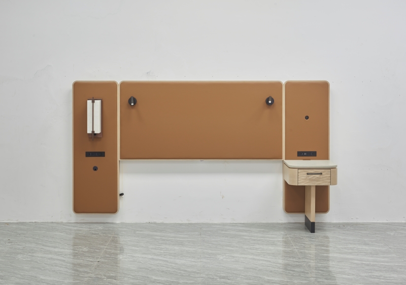 King headboard with wall panel